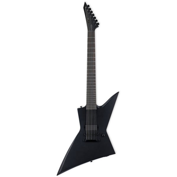ESP LTD EX-7 Baritone Black Metal Black Satin 7-String Electric Guitar