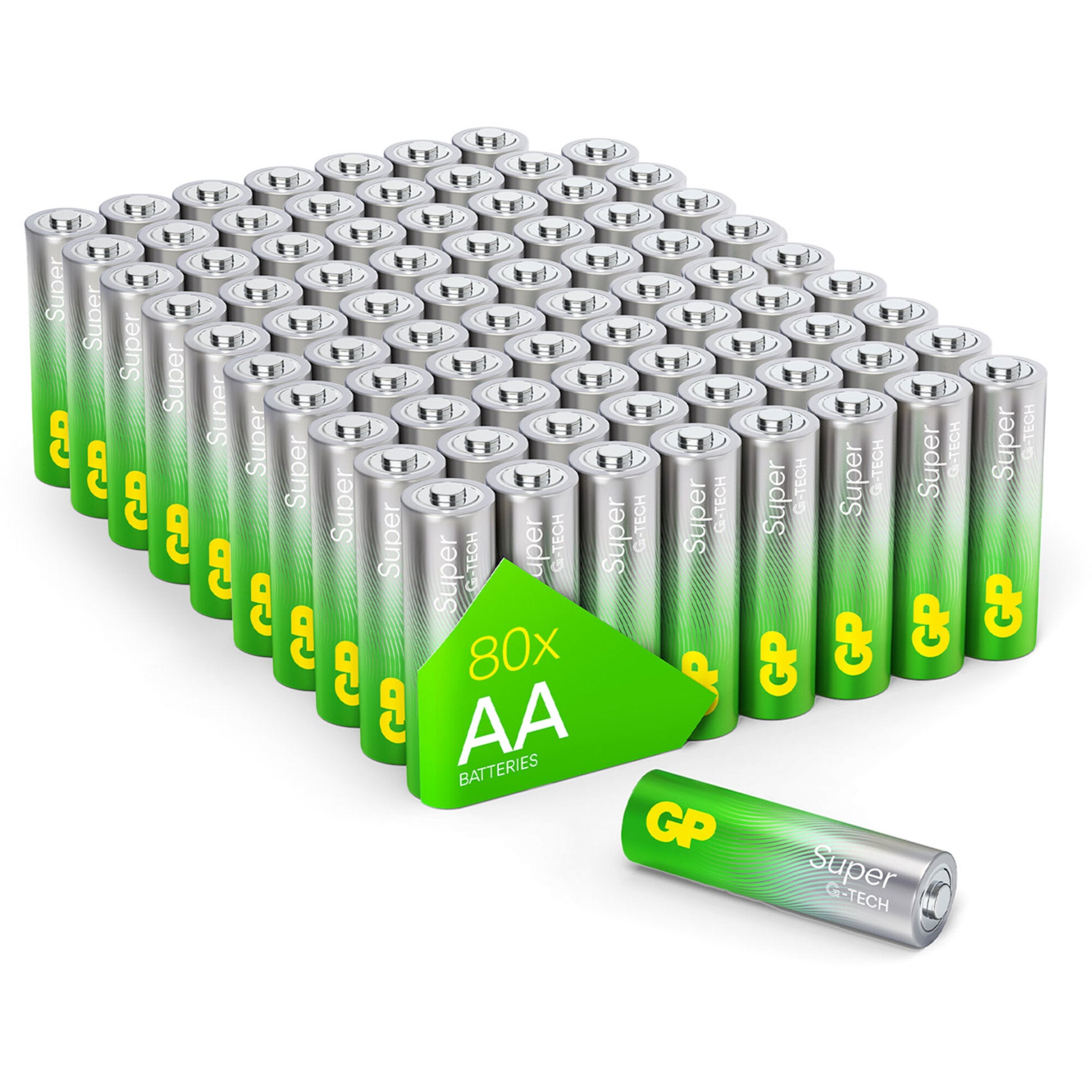 GP Super Alkaline Batterien AA 1,5V, ideal für die Stromversorgung von Geräten des täglichen Bedarfs, Neue G-TECH-Technologie, 80 Stück AA Batterien im Vorratspack - Bild 7