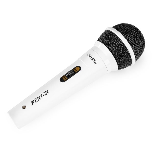 Fenton DM100W Dynamic Vocal Microphone (White)
