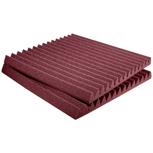 Auralex Studiofoam Wedges Burgundy 61x61x5cm Red Absorber (Pack of 12)