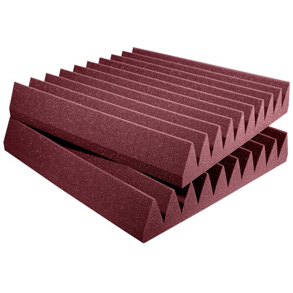 Auralex Studiofoam Wedges Burgundy 61x61x10cm Red Absorber (Pack of 6)
