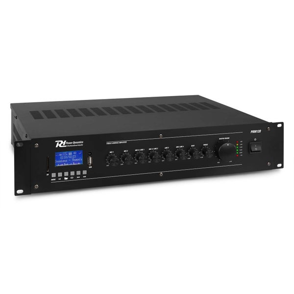 Power Dynamics PRM120 100V 6-Zone 19" Amplifier (120W)