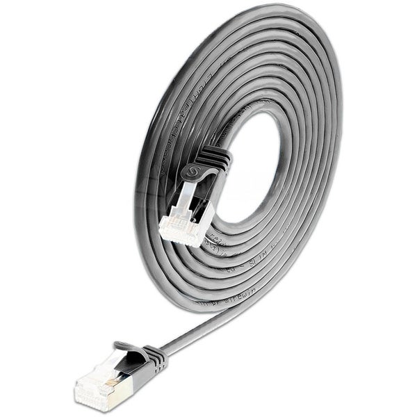 SLIM SL10548 CAT6A câble patch U/FTP Ø 3,8 mm noir 1,5 m