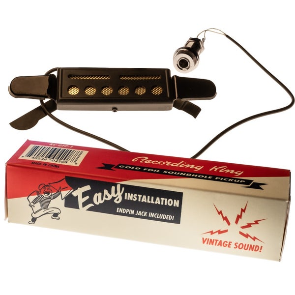 Recording King Gold Foil Soundhole Pickup for Acoustic Guitars