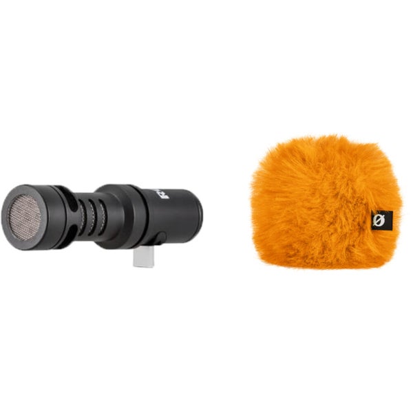 Rode Videomic Me-C With WS9 Windshield (Orange)