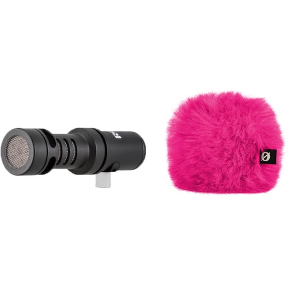 Rode Videomic Me-C With WS9 Windshield (Pink)