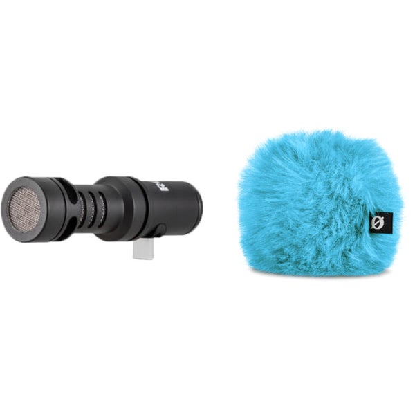 Rode Videomic Me-C With WS9 Windshield (Blue)