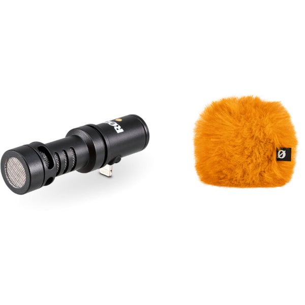 Rode Videomic ME-L With WS9 Windshield (Orange)