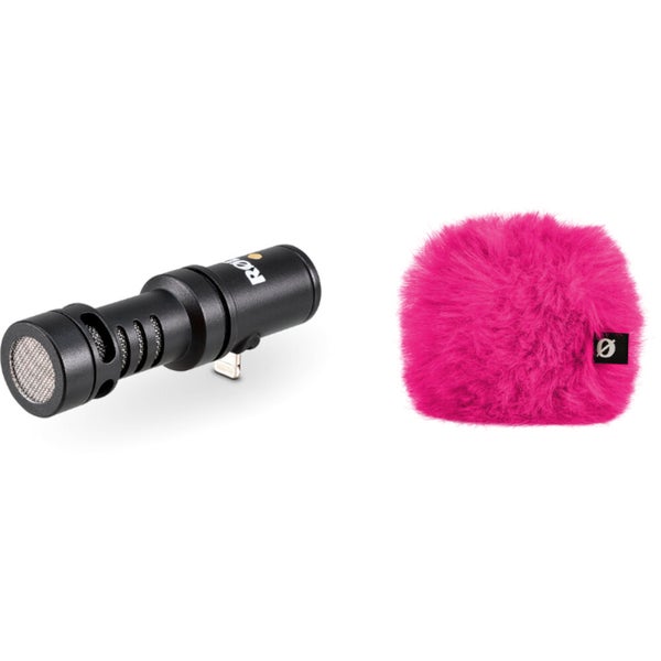 Rode Videomic ME-L With WS9 Windshield (Pink)